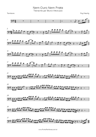 Ruy Maurity Nem Ouro Nem Prata score for Trombone