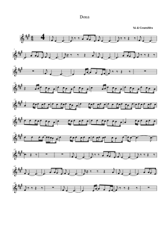 Sá e Guarabyra Dona score for Tenor Saxophone Soprano (Bb)
