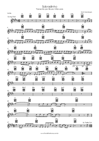Sá e Guarabyra Sobradinho score for Acoustic Guitar