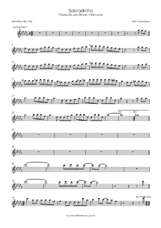 Sá e Guarabyra Sobradinho score for Alto Saxophone