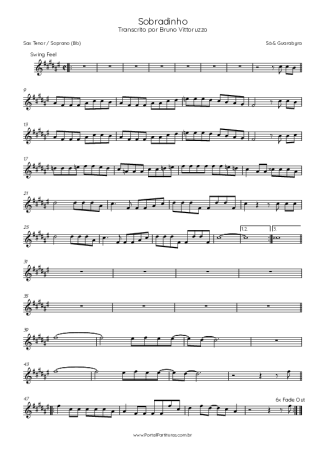 Sá e Guarabyra Sobradinho score for Tenor Saxophone Soprano (Bb)