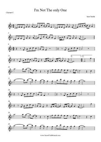 Sam Smith  score for Clarinet (C)