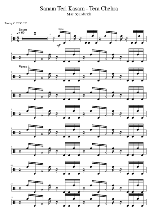 Score for Drums