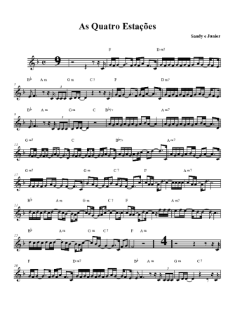 Sandy e Junior  score for Clarinet (Bb)