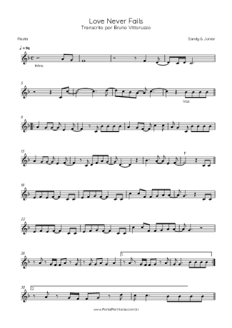 Sandy e Junior  score for Flute