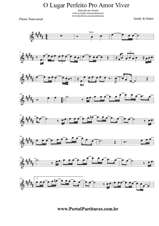 Sandy e Junior  score for Flute