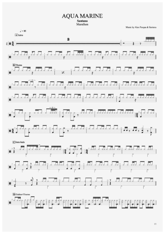 Santana  score for Drums