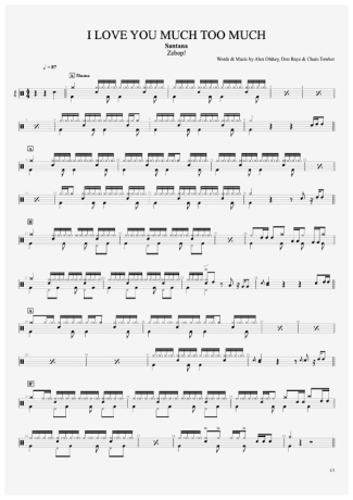 Santana  score for Drums