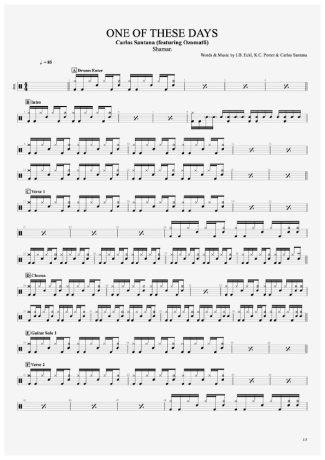 Santana  score for Drums