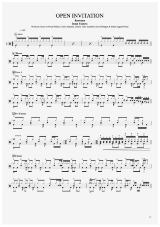 Santana  score for Drums