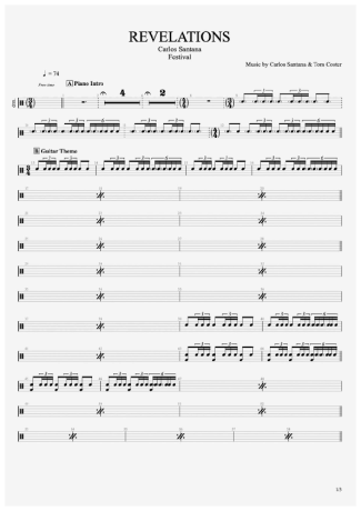 Santana Revelation score for Drums