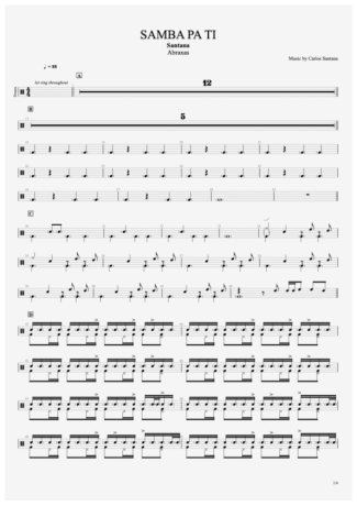 Santana  score for Drums