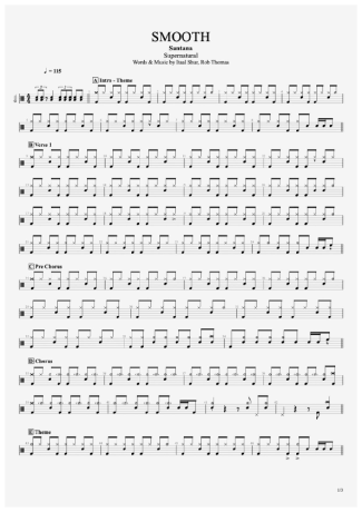 Santana  score for Drums