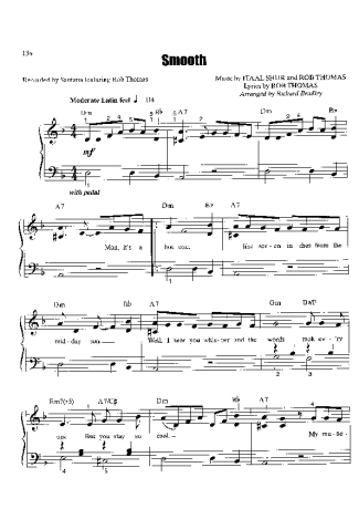 Santana Smooth score for Piano