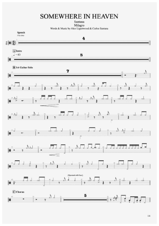 Santana  score for Drums