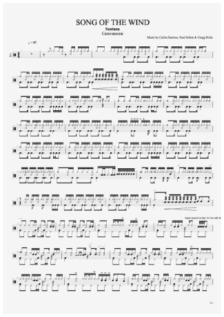 Santana  score for Drums