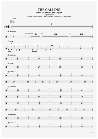 Santana  score for Drums