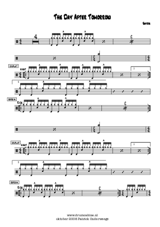 Saybia The Day After Tomorrow score for Drums