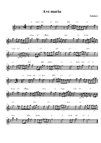 Schubert  score for Alto Saxophone