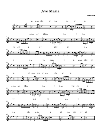 Schubert  score for Clarinet (Bb)