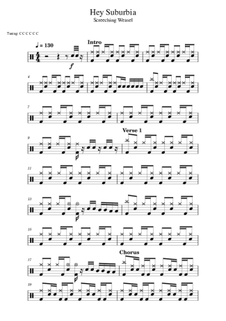 Score for Drums