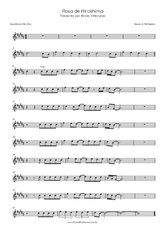 Secos e Molhados  score for Alto Saxophone