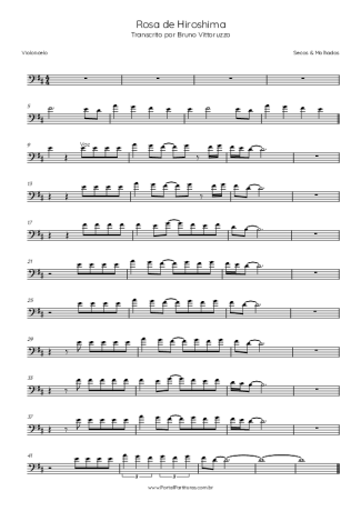 Secos e Molhados Rosa De Hiroshima score for Cello