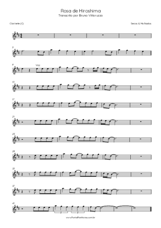 Secos e Molhados  score for Clarinet (C)