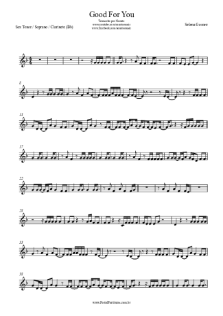 Selena Gomez  score for Clarinet (Bb)