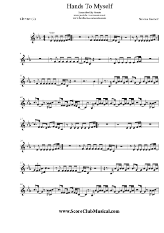 Selena Gomez  score for Clarinet (C)