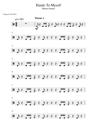Score for Drums