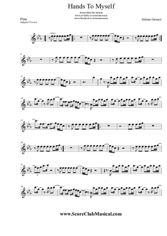 Selena Gomez Hands To Myself score for Flute