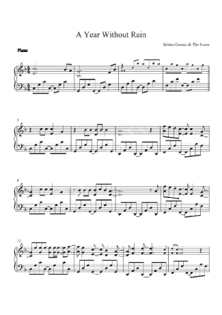 Selena Gomez & the Scene  score for Piano