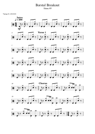 Score for Drums