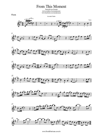 Shania Twain From This Moment score for Flute
