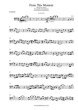 Shania Twain From This Moment score for Trombone