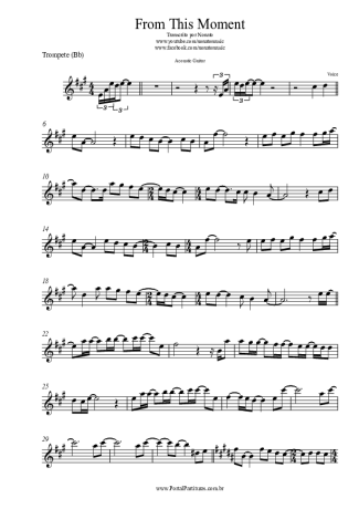 Shania Twain From This Moment score for Trumpet