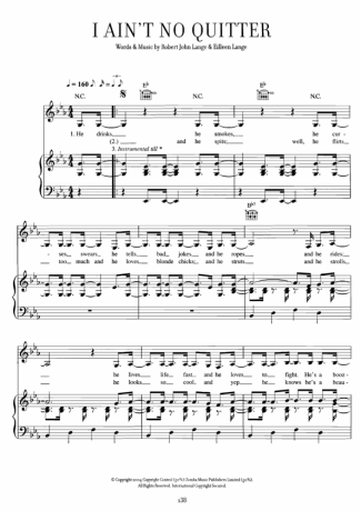 Shania Twain  score for Piano