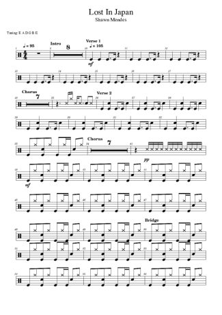 Score for Drums