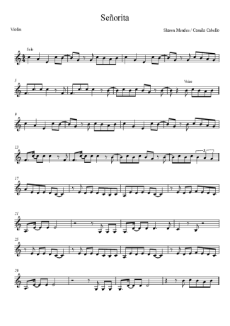 Shawn Mendes and Camila Cabello  score for Violin