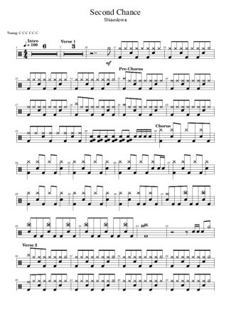 Score for Drums