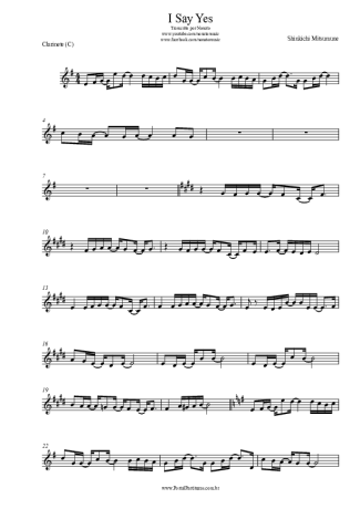 Shinkichi Mitsumune I Say Yes score for Clarinet (C)