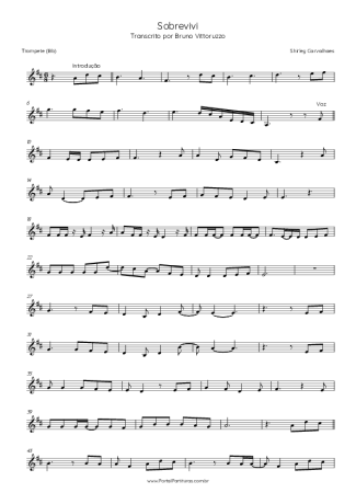 Shirley Carvalhaes Sobrevivi score for Trumpet