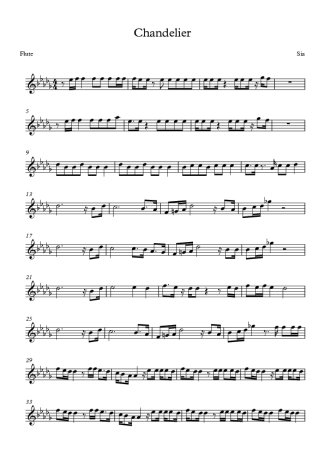 Sia  score for Flute