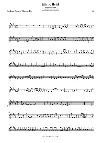 Sia Elastic Heart score for Clarinet (Bb)