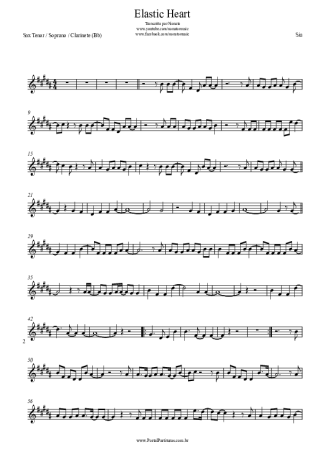 Sia  score for Clarinet (Bb)