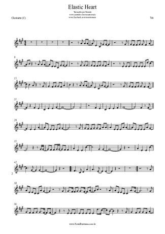Sia Elastic Heart score for Clarinet (C)