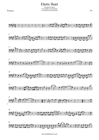 Sia Elastic Heart score for Trombone