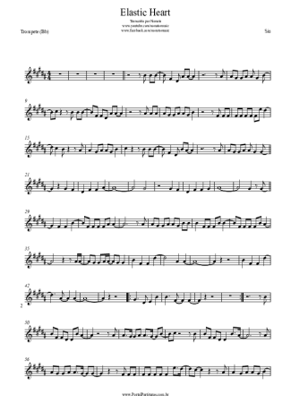 Sia Elastic Heart score for Trumpet
