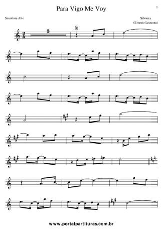 Siboney  score for Alto Saxophone